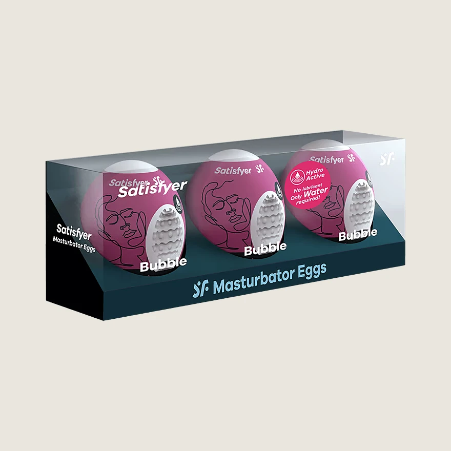 Satisfyer Egg Masturbator 3-piece set - Bubble