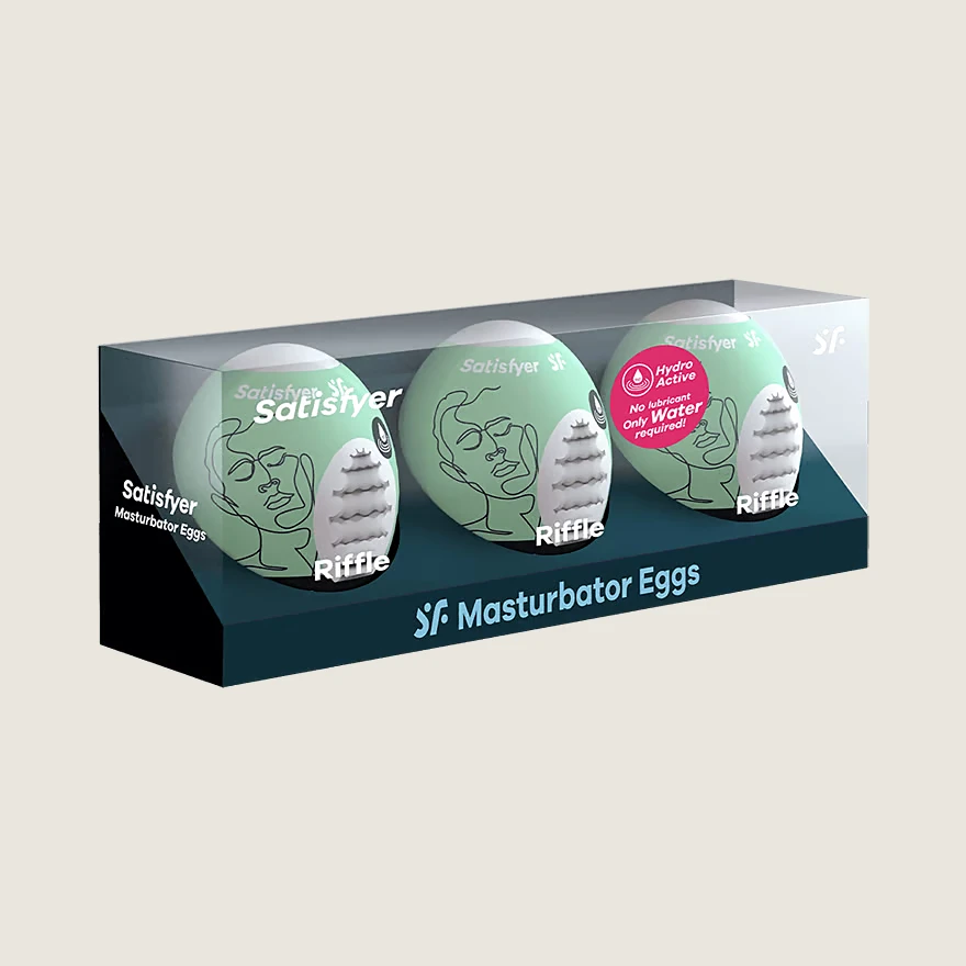 Satisfyer 3-delige Masturbator Egg set - Riffle